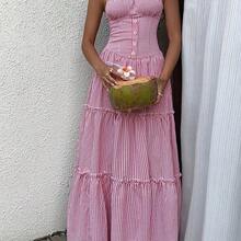 Flowy Dress, Elegant Lady-Like Style - Rojo y blanco - Ver 6