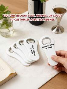 Customizable Laser Engraved Bottle Opener, Support Custom Text/Slogan, Minimalist White Plastic Beer Bottle Opener, Quality Choice For Groomsmen Gift, Wedding, Birthday, Housewarming And Daily Bar Use - Multicolor - View 6