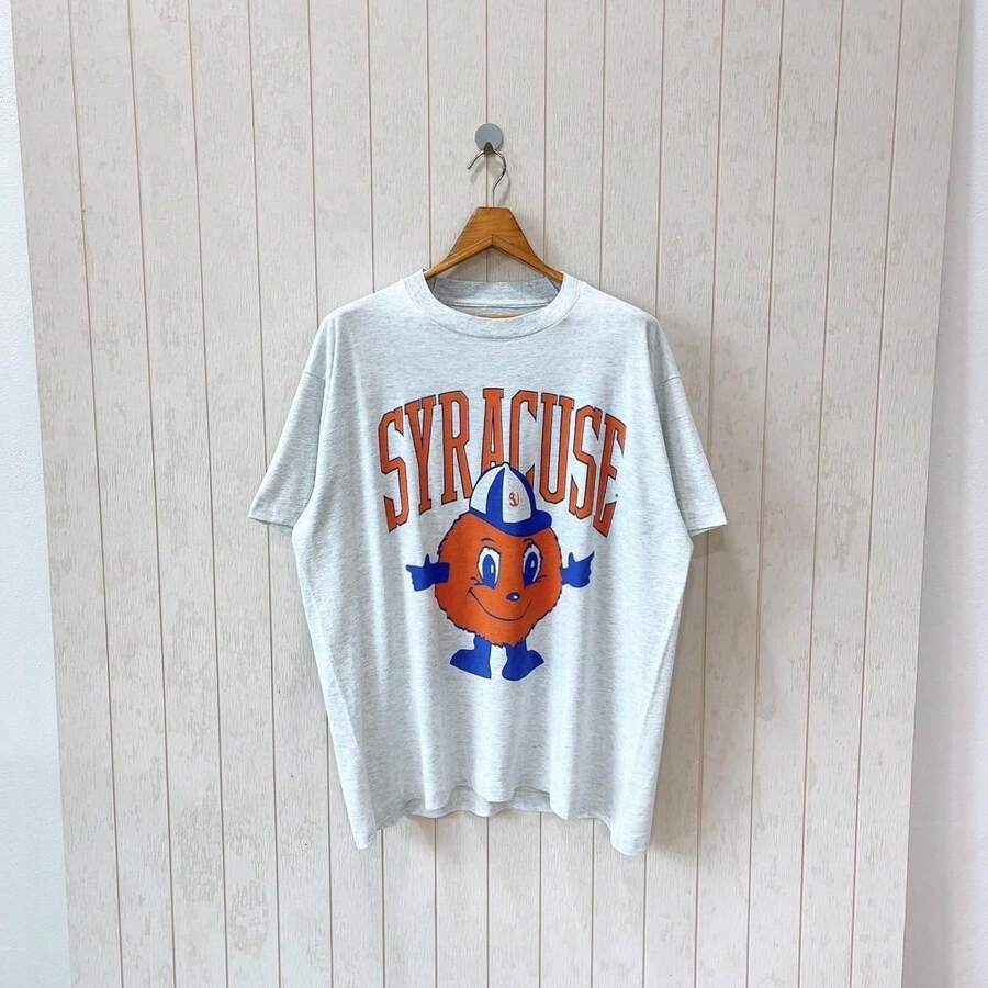 Vintage 1990s Syracuse University T-Shirt Orange Size XL - trắng - Xem 1