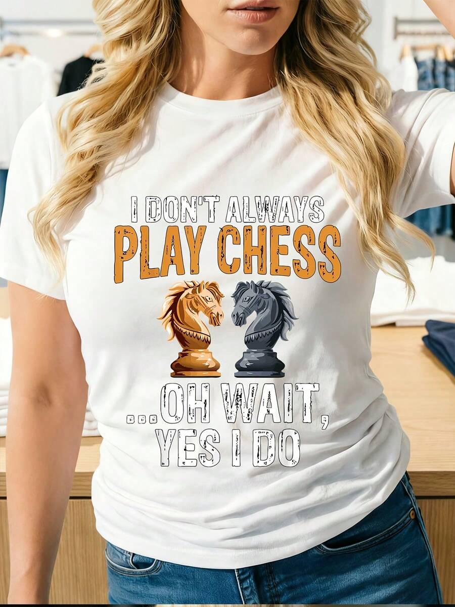 Women's Original 100% Cotton T-Shirt | Comfortable And Casual | Autumn Gifts For Family And Friends | Soft Texture, Comfortable All Day Long | Suitable For Informal Social Gatherings And Team-Building Activities. - 白色 - 查看 1