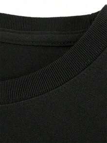 PremiumComfortable Wo's Y2K Printed Crew Neck T-Shirt - Summer Top Suitable For Women - Casual Outfit To Match With Jeans - Short Sleeve Printed T-Shirt For Spring Summer, Personalized Top, Gift Idea - 黑色 - 查看 3