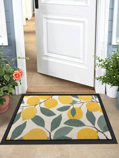 DAJIANG 1 adet Limon Desenli Çok Renkli Paspas, Dış Mekan Halısı, Mutfak Halısı, Koridor Halısı, Banyo, Mutfak, Dış Mekan, İç Mekan, Koridor, Yatak Odası, Oturma Odası, Başucu İçin Uygun, Makinede Yıkanabilir, Kolay Temizlenir, Kaymaz Taban, Yatak Odası Dekorasyonu, Japon ve İskandinav Tarzı Dekorasyon, Banyo Dekorasyonu, Dekoratif Halı, Banyo Malzemeleri İçin Uygundur