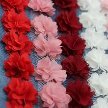 56pcs/Pack Chiffon Flower Decorations, For Headpiece, Clothing, Wedding, DIY Crafts - Multicolor - View 8