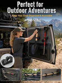 2pcs Quick Release Tool Mounting Clips, 30-40mm Adjustable Rubber Fasteners, Suitable For Shovel/Axe, Universal Fit For Car Roof Rack/Off-Road Vehicle/ATV/UTV, Stable Anti-Scratch Tool Storage Clips - Fastener - View 12