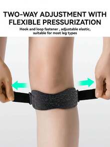 1 pieza Correa ajustable de soporte grueso para la rodilla, diseño reflectante para deportes, correr, fitness, baloncesto, senderismo - Multicolor - View 5