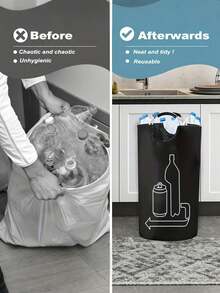 收納整理 90L 式分類袋 空垃圾桶 牛津布收納籃 畢業季洗衣房衣物收納籃 雜物收納籃 洗衣籃 - 彩色 - 查看 4