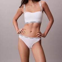 Calvin Klein Icon Logo Bikini QD5044  Thongs For Women Underwear - White - View 3