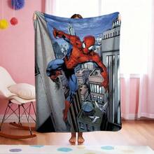 1pc Retro Cartoon Style Throw Blanket,Cartoon Character Printed Blanket,Spider-Man Print Blanket,All-Season Universal Nap Blanket,Character Home Decor Blanket,Modern Fashion Gift Suitable For Home Bedroom Bed Sofa Office Lunch Break Cover Picnic Blanket - 彩色 - 查看 2