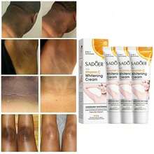 3pcs Vitamin C Skin Whitening Cream,Skin Bleaching Cream,Dark Spot Remover For Face,Skin Lightening Cream For Intimate Areas,Neck,Armpit,Elbow, Inner Thigh And Knees,Improve Underarm Dullness Odor - 多色的 - 查看 2