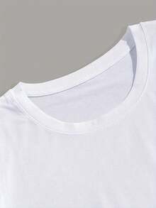Men's Casual T-Shirt 'LSX' Printed - Made Of Soft Polyester, With Crew Neck And Machine Washable - The Perfect Choice For Summer - [White] - View 6