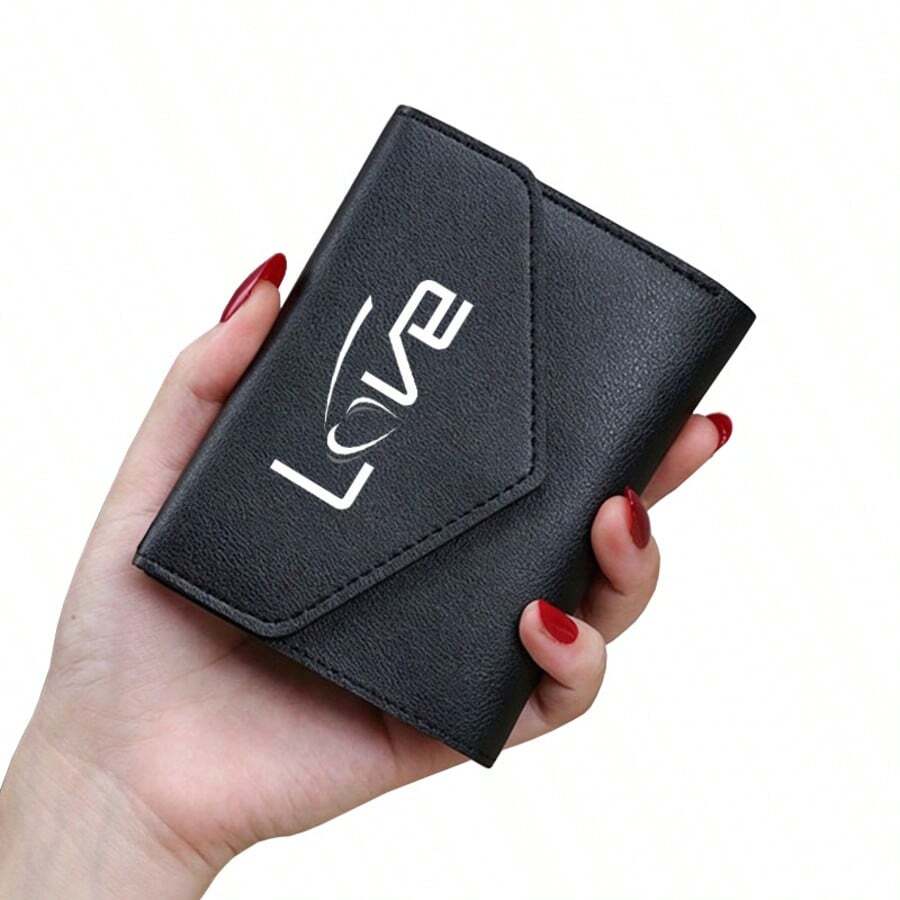 Ví nữ gấp ba ngắn mới, ví đựng tiền xu và thẻ mini mỏng đa chức năng tối giản. - Nhiều màu - Xem 1