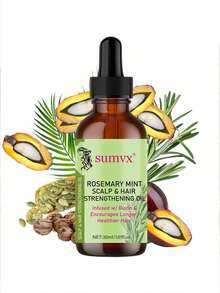 100% Pure Natural Rosemary Hair Oil - Moisturizing And Smoothing, Suitable For All Hair Types, Especially For Dry Hair And Scalp Care - 1.01 Oz/30 Ml, Natural Hair Care | Smoothing Hair Care | Moisturizing Benefits, Hair Care Products. - 30毫升 - 查看 3