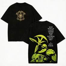 Escanor T-Shirt From The Seven Deadly Sins - A269 "Who Decided That?" Pride Sin Graphic Retro Heavy Unisex Anime Streetwear Gift For Fans - 黑與白 - 查看 11