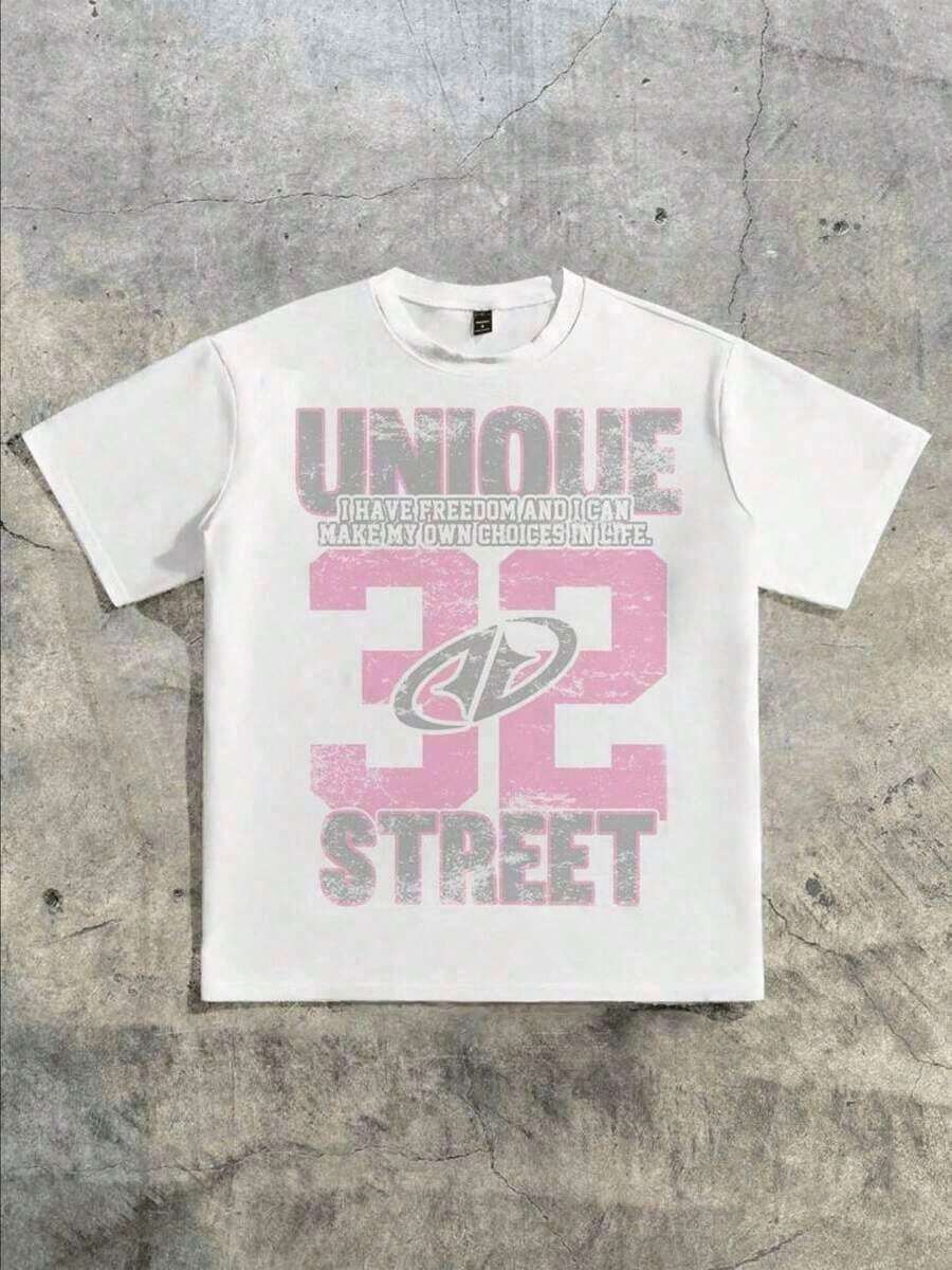 Premium Quality Unisex Casual T-Shirts, Adorable Style With Superior Quality And Great Texture. Unique: I Have Freedom And Can Make My Own Decisions In Life. White Cotton Athletic T-Shirt With 32 Street Urban Print. For Athletes And Urban Fashion Enthusiasts. Casual Short-Sleeved T-Shirts For Men And Women. - 白色 - 查看 1