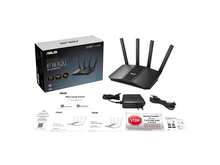 ASUS RT-BE82U Dual-Band WiFi 7 (802.11be) Smart AiMesh Extendable Router, 6500 Mbps, Five 2.5GbE Ports, 4096-QAM, Up To 3 SSIDs For IoT Devices, TAA Compliant - 黑色 - 查看 3