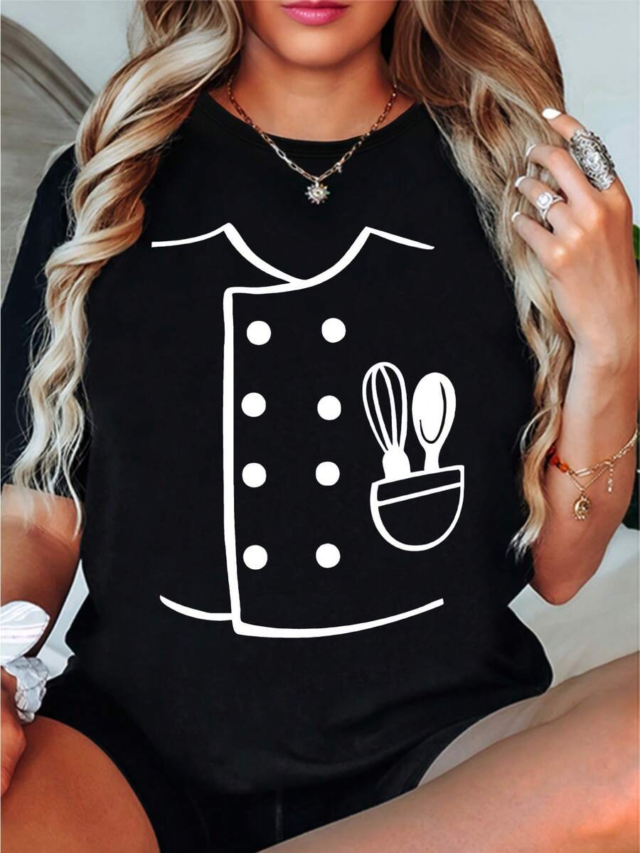 Camiseta Gráfica Under The RadarChef, Camiseta de Cocina, Camiseta para Equipo de Chefs, Regalos para Chefs, Camiseta de Chef de Cocina - Estilo Urbano Vintage, Unisex, de Algodón, Manga Corta, Cuello Redondo - Negro - Ver 1