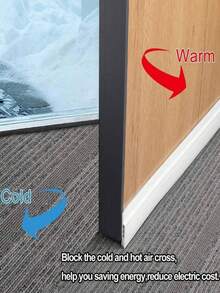 Self-Adhesive Door Bottom Seal Strip, Windproof/Noise-Proof/Dust-Proof, Suitable For Door And Window Gaps, Easy To Apply Without Damaging Door Frame, Practical Home Accessory, Ideal For Spring Renovation And Room Makeover - One Meter - View 7