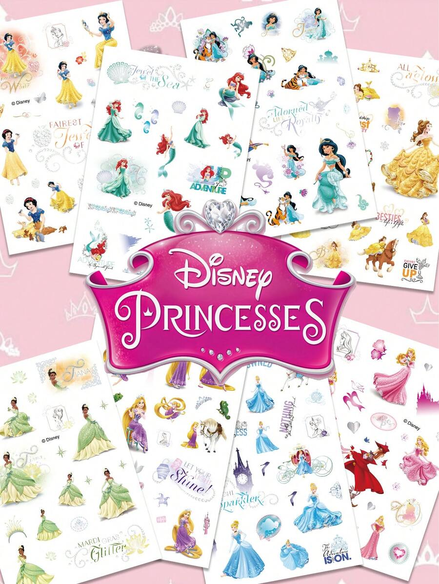 Disney | 8 Tờ Hình Dán Công Chúa Disney Lấp Lánh Kim Cương Dễ Thương Dành Cho Bé Gái, Hình Belle, Ariel, Rapunzel Dùng Cho Sổ Nhật Ký, Sổ Lưu Niệm, Sổ Kế Hoạch, Máy Tính, Bình Nước, Ốp Điện Thoại, Hoàn Hảo Cho Quà Sinh Nhật, Quà Tặng Tiệc, Phần Thưởng Học Tập, Văn Phòng Phẩm, Thiệp Chúc Mừng Ngày Lễ, Đồ Dùng Học Tập Tự Làm, Trang Trí Tiệc Tốt Nghiệp - 1 Set - Xem 1