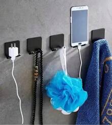 4 Rake Holder Cell Phone Plug Hook Utensils Black - Black - View 6