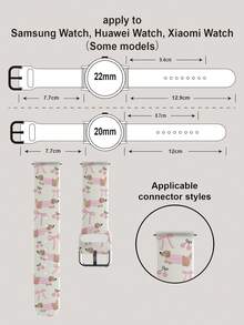 1pc Cherry Bow Dachshund Soft Elastic Breathable Comfortable Replacement Watch Band, Suitable For Samsung, Honor Smartwatches, 38mm 40mm 41mm 42mm 46mm 45mm 44mm 49mm, Cute Fashionable Casual Multi-Color Silicone Watch Strap Compatible With Apple Watch Ultra SE/11/10/9/8/7/6/5/4/3/2/1, Versatile Accessory Sport Band - Multicolor - View 14