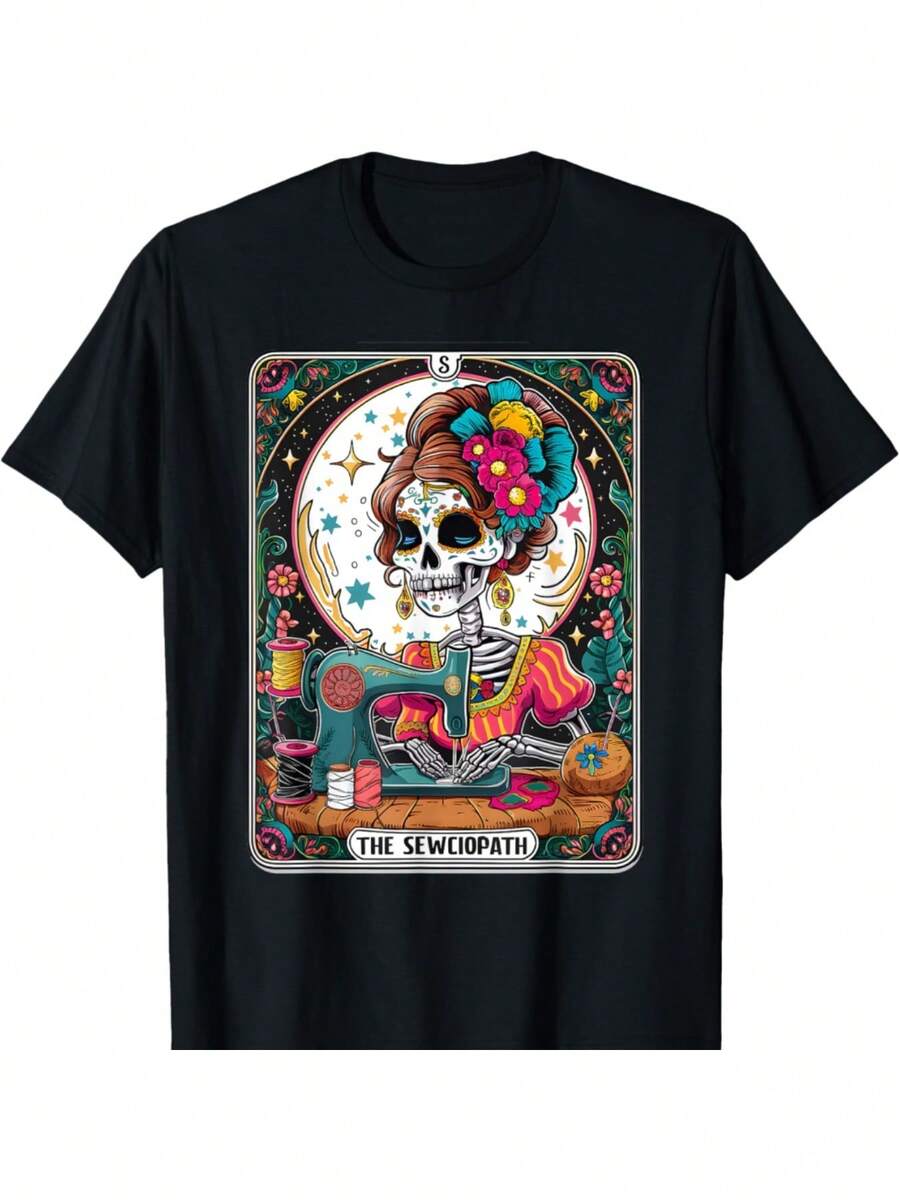 Unisex T-Shirt, Perfect As A Christmas, Thanksgiving, New Year Or Birthday Gift For Parents And Friends, Made Of Soft Black Fabric, 100% Pure Cotton. - 黑色 - 查看 1