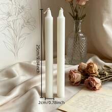 2PCS/4PCS,Light Luxury European Style Long Candles, Scented Candles, Smokeless Soy Wax Candles, Suitable For Creating An Atmosphere, Candlelight Dinners, Meditation And Lighting, Great Gift Choice, Long Candles, 25 Cm (9.84 Inches) In Length, Suitable For Dining Rooms, Living Rooms, And Central Decoration - Smooth Long Rod - View 12