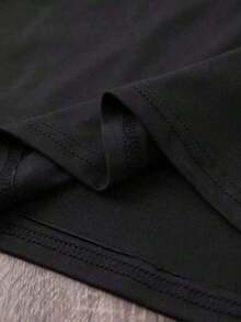 Camiseta Casual para Mujer, Cuello Redondo, Manga Corta, con Estampado de Fruta Naranja Alegre, Largo Regular, Tejido de Punto con Ligera Elasticidad, 100% Algodón, Resistente - Negro - Ver 5