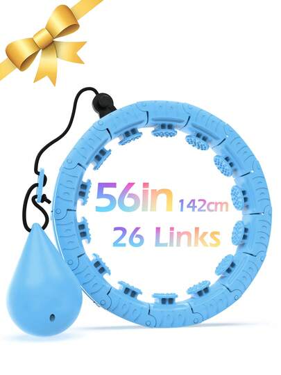 JKSHMYT 26-Link Adult Weight Loss Fitness Hoop, 56 Inches/156 Cm, Plus Size, Smart Fitness Equipment For Women