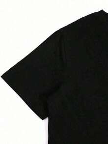 100% Cotton, 1 Piece. Women's T-Shirt, 100% Cotton TRAKAS HDSPM BELICO, Thick 220g Cotton T-Shirt For Women (1 Piece). 100% Cotton. Women's Simple Solid Color T-Shirt, Loose And Slim Fit Casual Short Sleeve - 黑色 - 查看 3