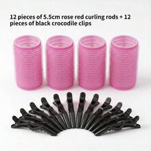 Rulos para el cabello sin calor de varios tamaños con pinzas de cocodrilo de agarre mejorado - Juego de rizado antideslizante con sujeción segura para peinado rápido DIY, ligero y reutilizable, ideal para cabello largo/corto, uso diario y belleza sin calor en cualquier lugar, reutilizable - Multicolor - Ver 13