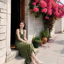 Women Long Dresses - Green - View 4