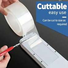 Double-Sided Heavy Duty Reusable Washable Nano Strong Adhesive Tape, Suitable For Home, Office, Car, Can Be Fixed On Wall, Glass And Plastic Surfaces, Essential Strong Adhesive Tape For Home Life, Washable Tape - Transparent - View 8