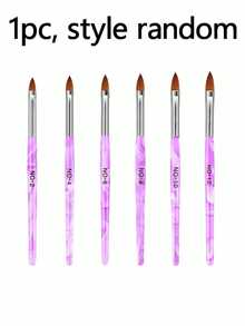 Bộ 6 bút vẽ móng acrylic màu tím, bút khắc pha lê, dụng cụ vẽ móng nghệ thuật, bút vẽ móng gel 3D/bút vẽ móng acrylic/bút thiết kế móng gel UV, phù hợp cho người mới bắt đầu vẽ móng, tiệm nail và tự làm tại nhà (Bộ 6 chiếc/Có thể mua lẻ). - Nhiều màu - Xem 8