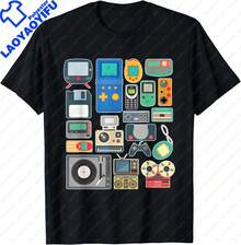 Retro Video Game T-Shirt From The 80s And 90s, Classic Style, Arcade, Streetwear, Men's Clothing, Vintage T-Shirt, Masculine Aesthetic, 2026 Hit - 黑色 - 查看 1