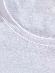 Heart Shaped Denim Pattern Women's Plus Size Sports Short Sleeve T-Shirt - White - View 3