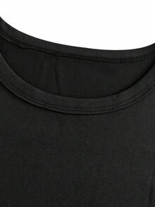 Women's T-Shirt - Elegant Printed T-Shirt For Women - Summer Fashion, Stylish Design, Comfortable And Breathable, Round Neck T-Shirt, Soft Material, Suitable For Daily Wear And Outdoor Activities In Autumn And Summer, Casual But Elegant Blouses For Women. - 黑色 - 查看 4