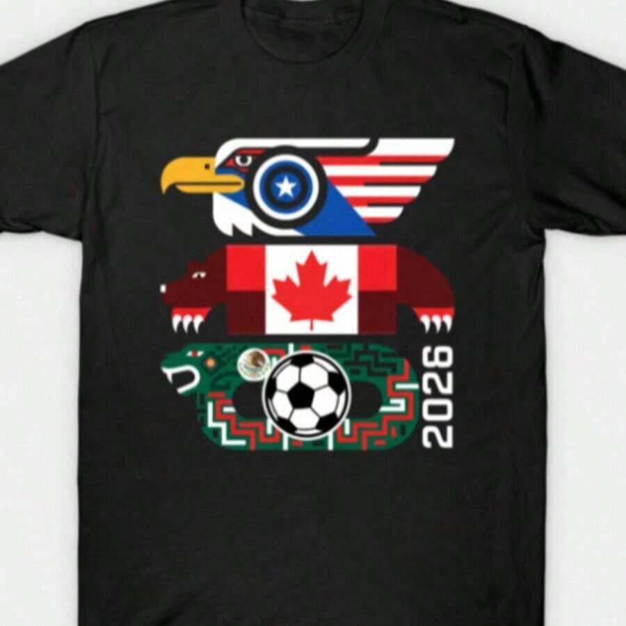 2026 World Cup Jersey, Canada, Mexico, USA Jersey, Soccer Fan Jersey, 2026 World Cup, Soccer Jersey, Matching Family Jersey, Unisex Jersey - 黑色 7 - 查看 1