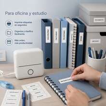Mini impresora portátil, impresora inalámbrica de tinta, mini impresora autoadhesiva, papel de soporte de papel, notas de estudio, impresora de fotos de impresión inalámbrica, para pegatinas autoadhesivas, mini impresora portátil, impresora térmica inteligente inalámbrica/scrapbooks DIY/viaje/lista de impresoras de recibos/memo, instrucciones - Ver 1