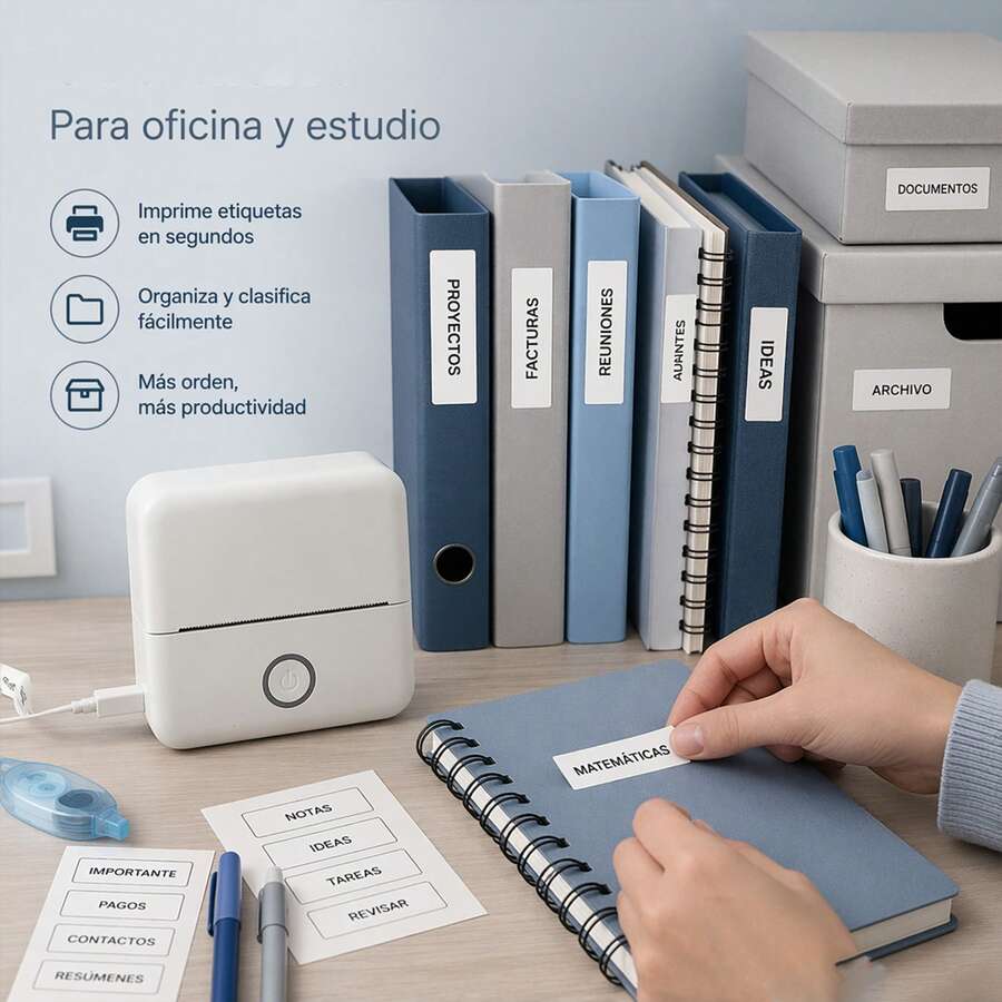 Mini impresora portátil, impresora inalámbrica de tinta, mini impresora autoadhesiva, papel de soporte de papel, notas de estudio, impresora de fotos de impresión inalámbrica, para pegatinas autoadhesivas, mini impresora portátil, impresora térmica inteligente inalámbrica/scrapbooks DIY/viaje/lista de impresoras de recibos/memo, instrucciones - Ver 1