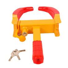 Heavy Duty Adjustable Wheel Lock With 3 Keys For Vehicles, Boots, SUVs, Bright Color Deterrent - A - View 3