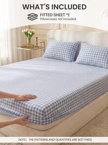 1pc Fitted Sheet Mattress Protector, Home Textile Bedding, Soft Wrinkle-Resistant Breathable Comfortable, Suitable For All Bed Sizes, Dorm Bedding Home Decor, Pillow And Pillowcase Not Included - Multicolor - View 3