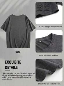 Camiseta gráfica para mujer con estampado "Busqué al Señor y Él me escuchó y me respondió", estampado de versículo bíblico, tops de verano, atuendos casuales para vacaciones, camisetas de algodón de estética cristiana, ropa de verano. - Gris oscuro 2 - Ver 4