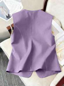 Camiseta sin mangas casual para mujer de talla grande, adecuada para fiestas, reuniones, calle, estilo chino, resort, Día de San Patricio, Pascua, Día de San Valentín, Acción de Gracias, Navidad, cómoda, versátil, estilizadora, primavera/verano, Dí - Morado - Ver 2