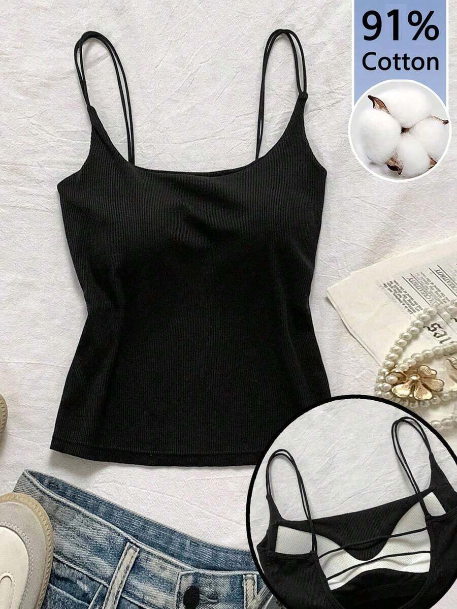 2 piezas Conjunto de camisola sin espalda ajustada para mujer, Camisola sin espalda de verano para mujer, Adecuado para el transporte diario, citas, fiestas, otoño/invierno/verano, Navidad, Año Nuevo, Acción de Gracias, fiestas, bodas, playa, ceremonias de graduación, de moda, elegante, casual, salidas, citas, reservas, transporte, brillante, Día de San Valentín, elegante, vacaciones, casual, Y2K, salidas, ceremonias de graduación y otras ocasiones. - Negro 5 - Ver 1