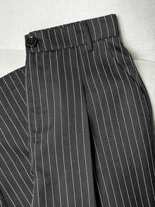 Pantalones rectos casuales de negocios para mujeres - Negro - Ver 10