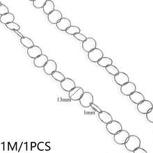 1m 304 Stainless Steel 18K Gold Plated Mixed Paperclip Chain, Oval And Rectangular Links Suitable For DIY Jewelry Making - Chain - View 20