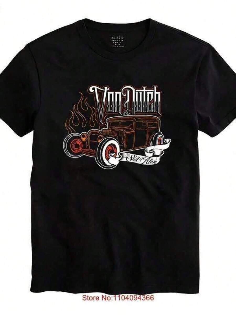 2026 Young Girl's Boy's Graphic Print Tops, Von Car Dutch Men Unisex Black Shirt Tween Y2K Streetwear Spring Summer Outfits, Easy Comfort, Spring Summer Layers For Girls, Stylish Kids, Casual Wear, Kids Graphic Tees, Back To School, Spring Clothes Kids Girls Clothing Mommy And Daughter Matching Outfit Size 2Y-16Y, S-XXXL, Men Clothing, Tops For Women, Unisex Graphic T Shirt, Perfect Gift For Back To School And Mother's Day, Can Be Matched With Parent-Child Outfits Kids Boys Clothing Tracksuits For Men Sports Top Women's T Shirt - màu đen - Xem 1