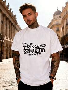 Men's Casual Fashion T-Shirt With Star Print, Men's Casual Urban Style Clothing - 白色 - 查看 1