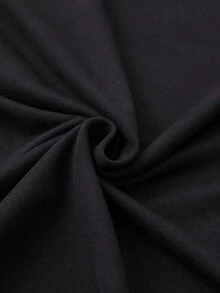 Camiseta 100% Algodón Nueva para Mujer, Sudadera Estampada de Manga Corta para Primavera/Verano/Otoño, Ropa de Mujer, Top Casual de Cuello Redondo, Camiseta de Algodón Transpirable, Combina con Todo - Negro - Ver 4