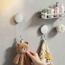 1 chiếc kẹp treo quần áo có thể mở rộng màu đen 4cm, không cần khoan, tự dính, dùng cho phòng tắm, tủ bếp và vòi sen, giúp giữ khăn tránh bị rơi. - Phong cách thường ngày - Xem 4